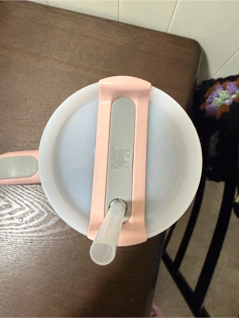 Stanley Powder Pink Insulated Travel Tumbler with Handle and Straw - Picture 3 of 4